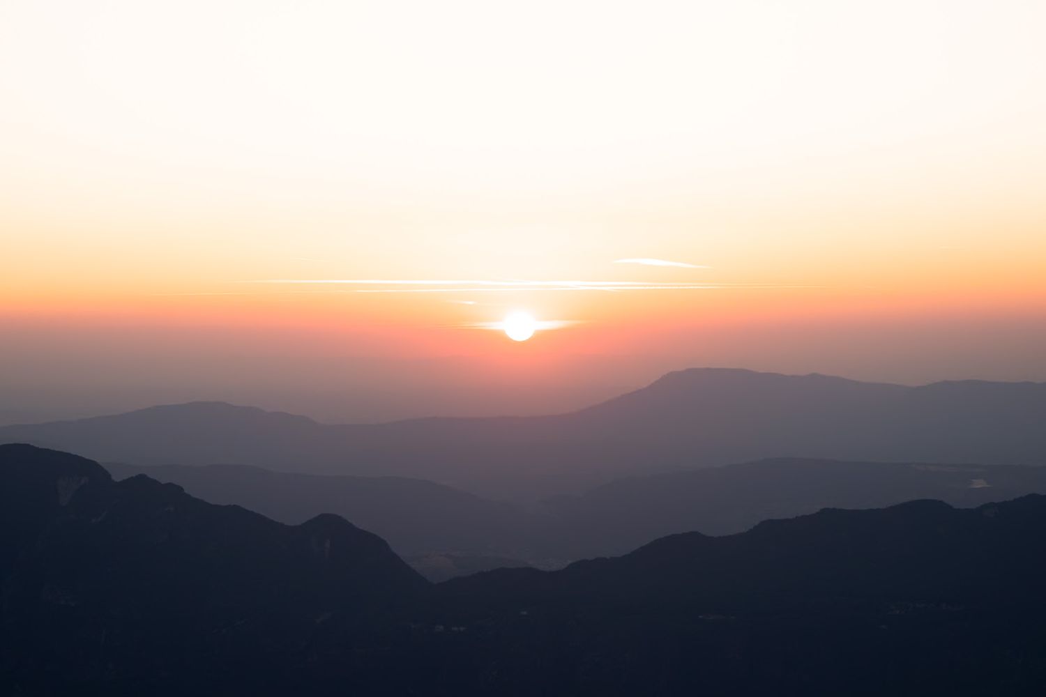 Coucher de soleil au Revard
