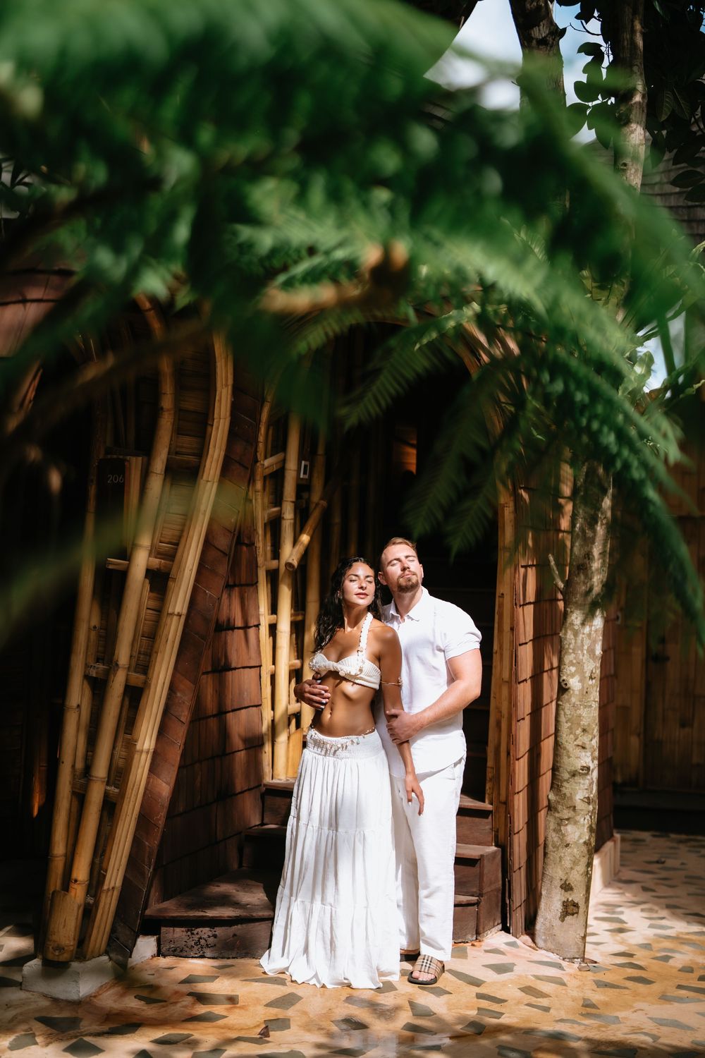 Bali couple photography session at Bambootel Sawah View