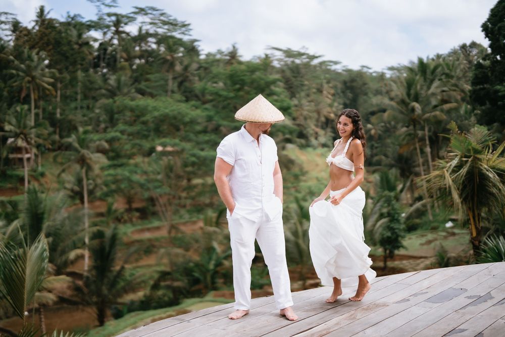 Bali couple photography session at Bambootel Sawah View