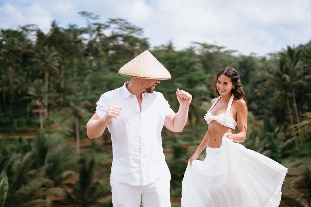 Bali couple photography session at Bambootel Sawah View