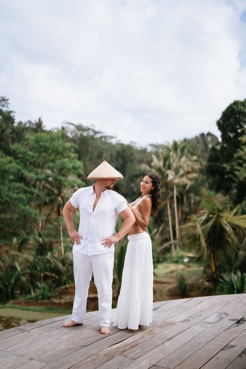 Bali couple photography session at Bambootel Sawah View