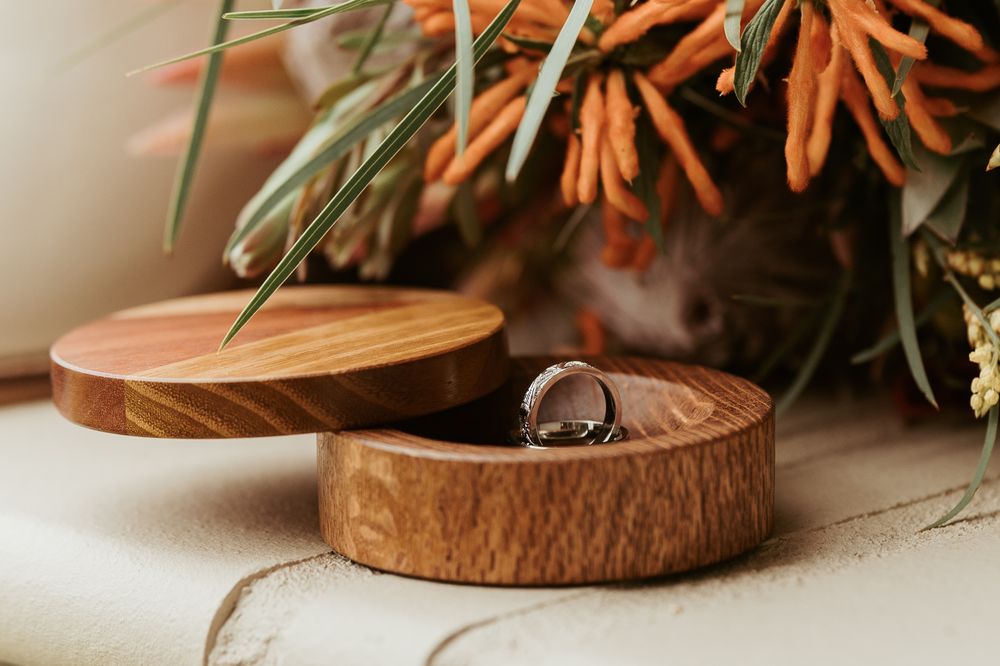 a beautiful micro wedding at Harvey's Farm in Bicheno, Tasmania. Captured by Joss Jensen Photography, wedding and elopement photographer