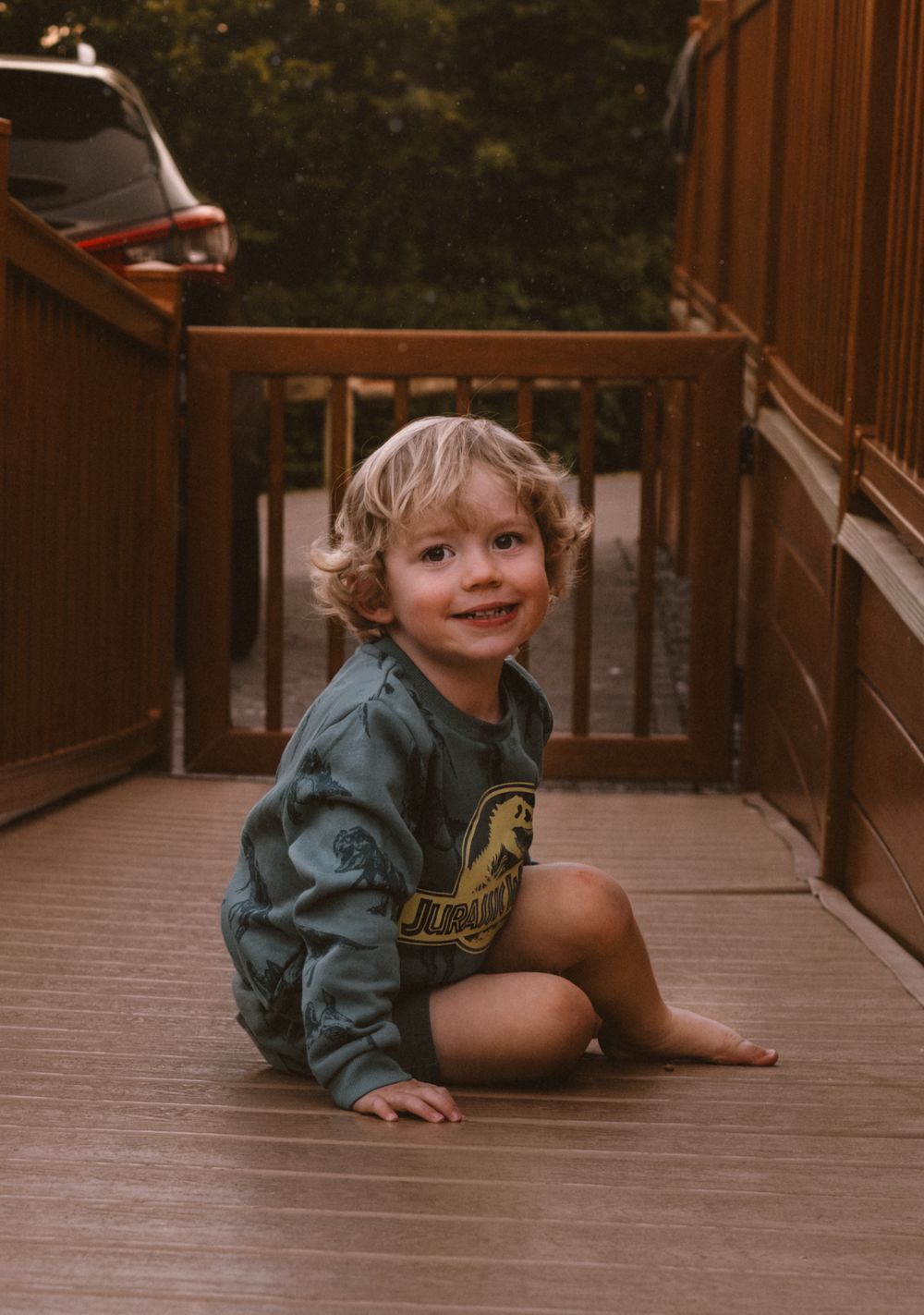 Toddler smiling on holiday in Somerset captured by Shayla Bloom Photography