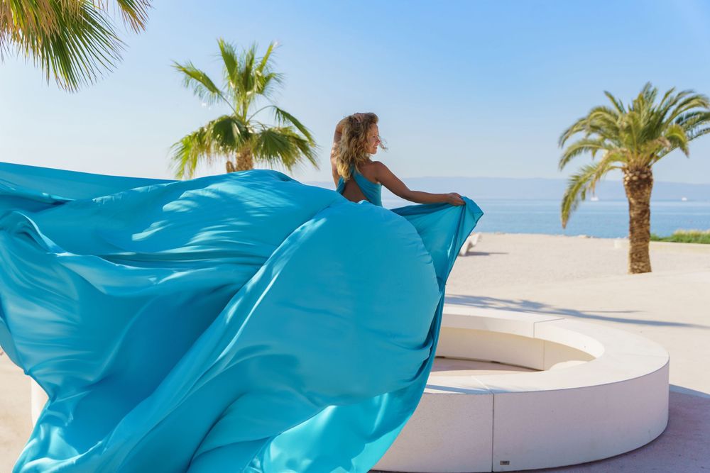 Znjan Beach Flying dress photo session