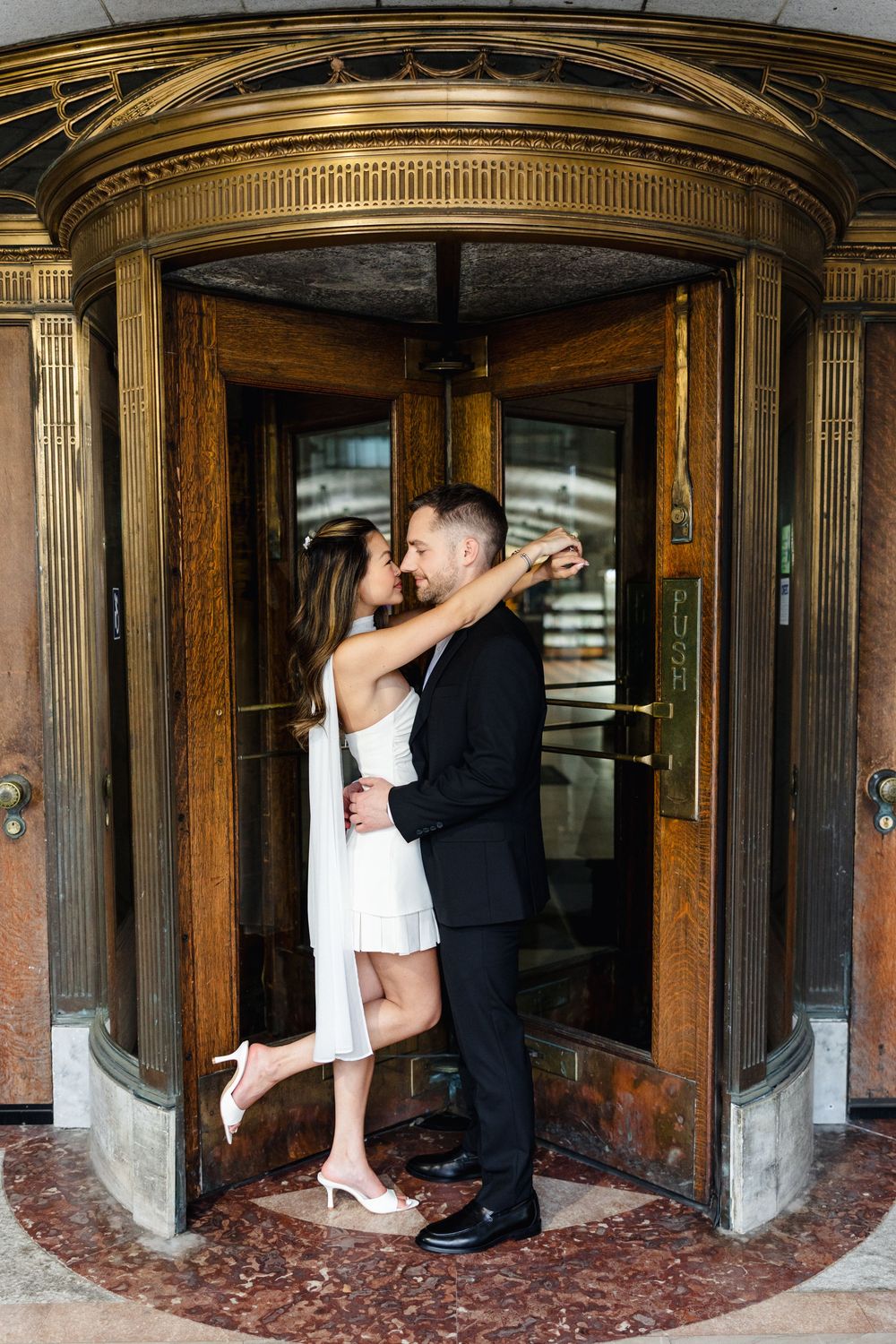 Hartford City Hall engagement session inspiration for newly engaged couples looking for a Connecticut engagement photographer