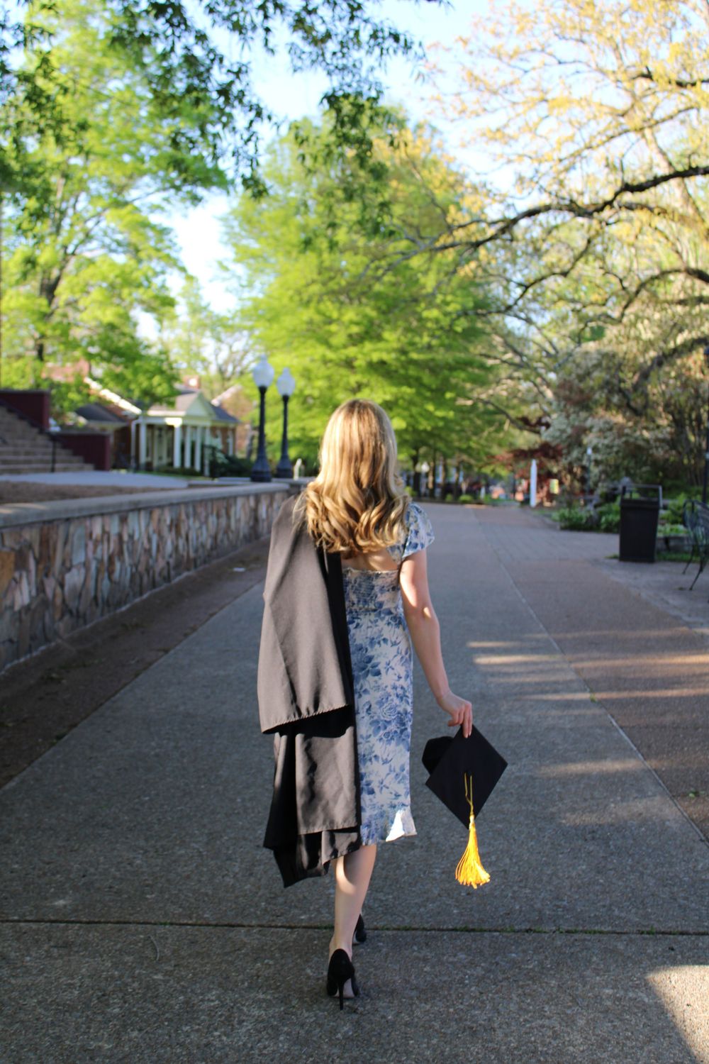 girl walking down street