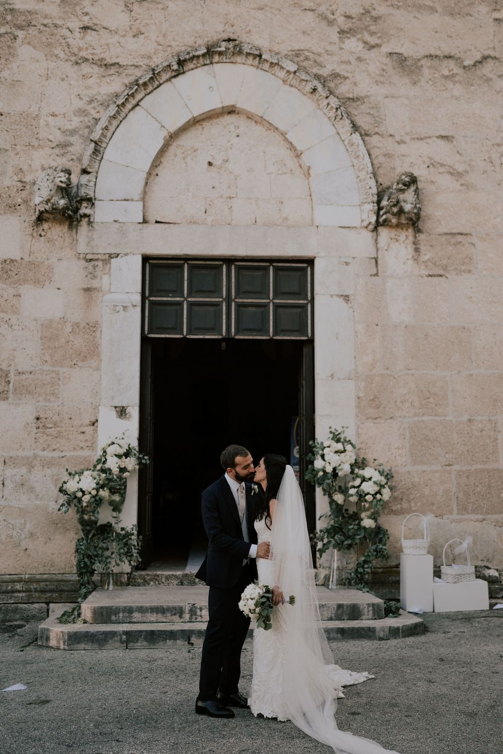 bride and groom, just married in Italy