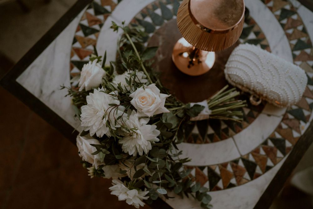 wedding details, belmod hotel Caruso Ravello, bouquet, destination wedding, luxury hotel