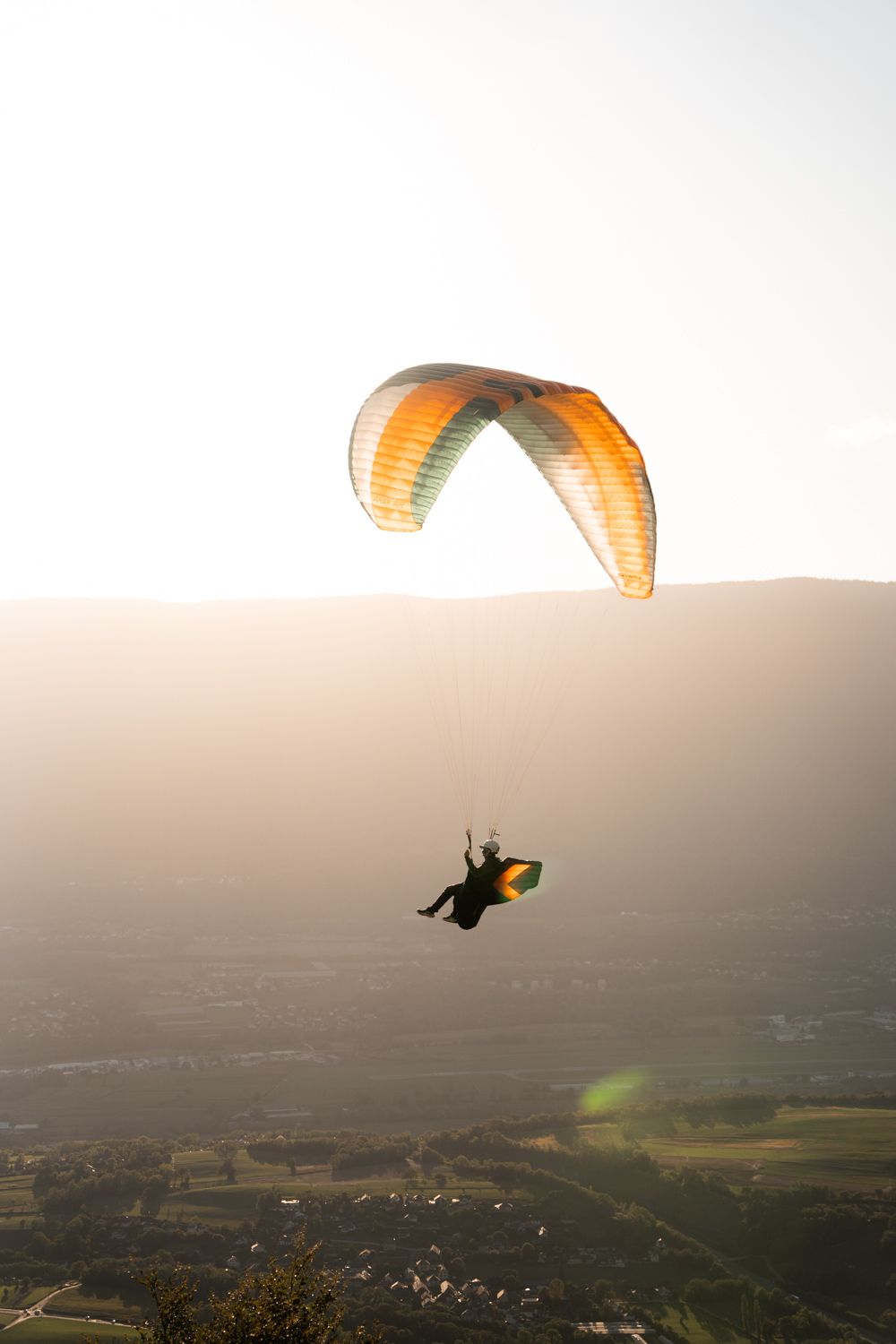 Parapente au coucher du soleil à Pragondran