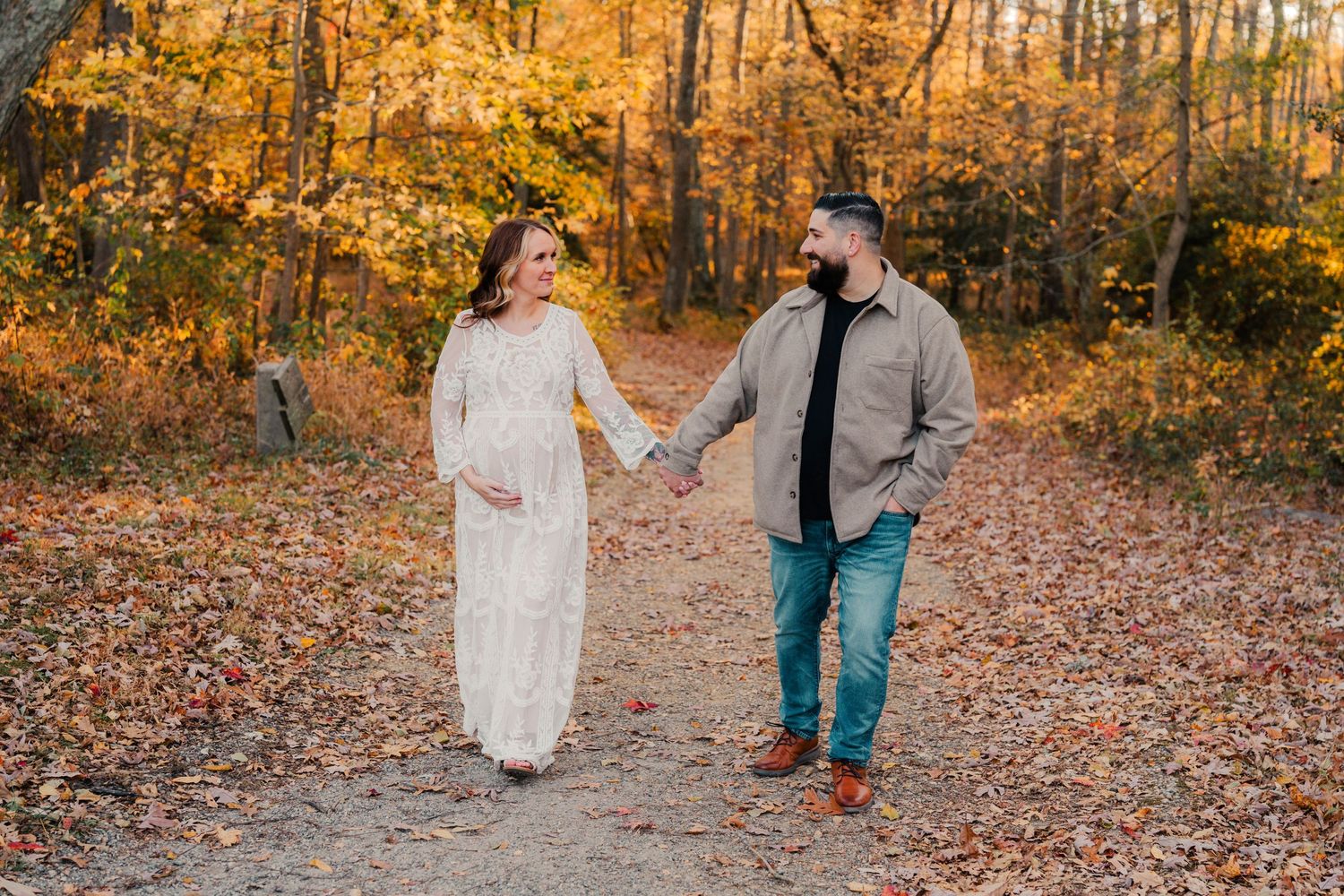 Maternity Session Allaire State Park Family Fall Mother Father