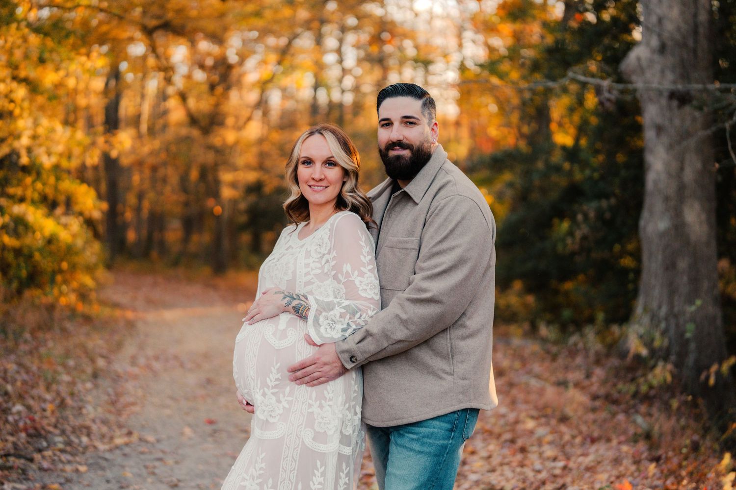 Maternity Session Allaire State Park Family Fall Mother Father