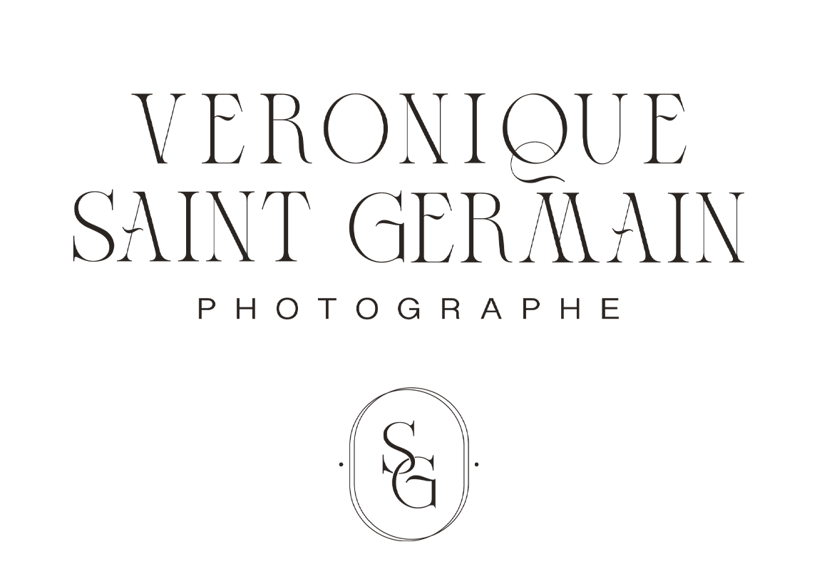 Black elegant photography logo design for Veronique Saint Germain.