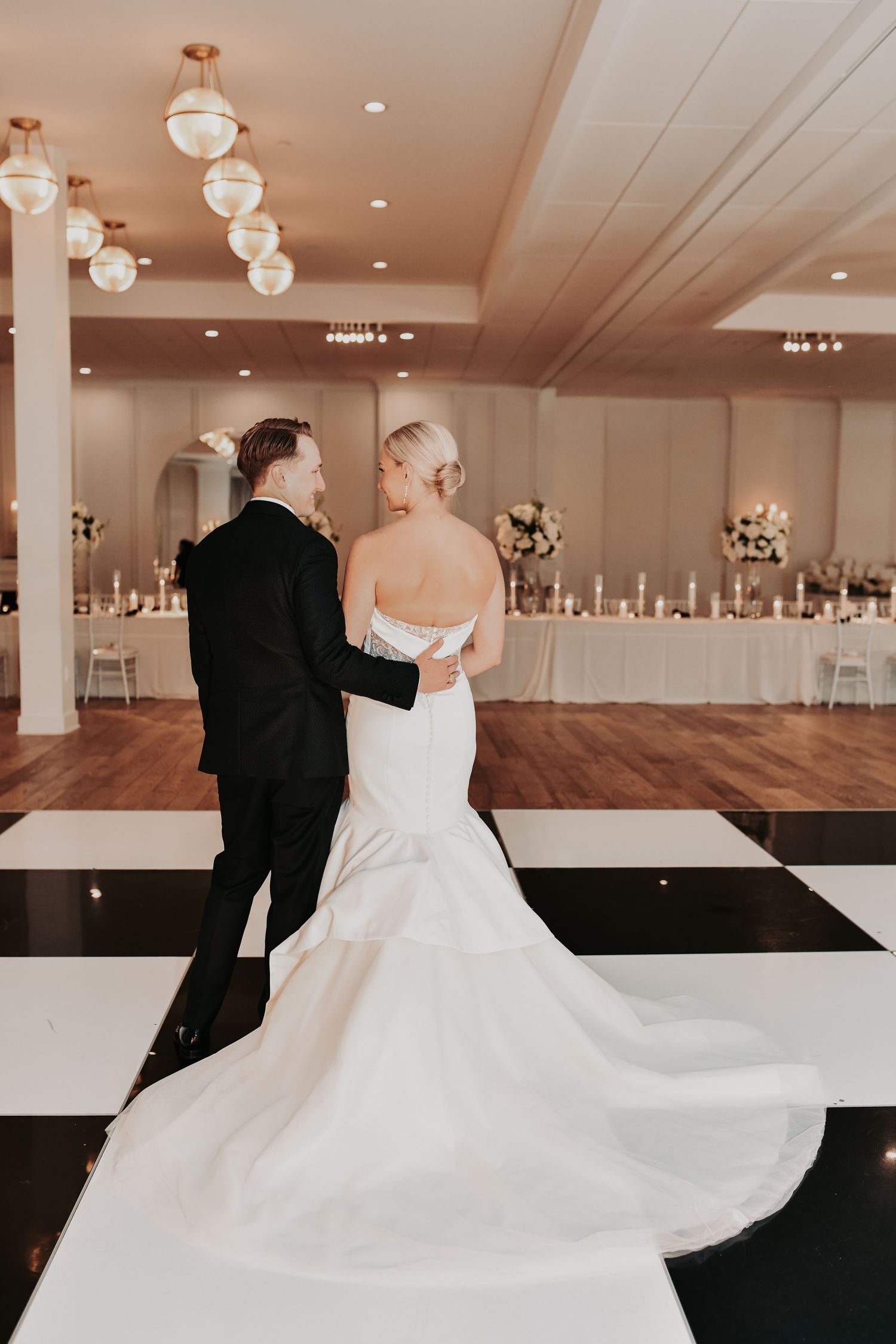 Nicole and Payton seeing their Hall on Dragon reception for the first time