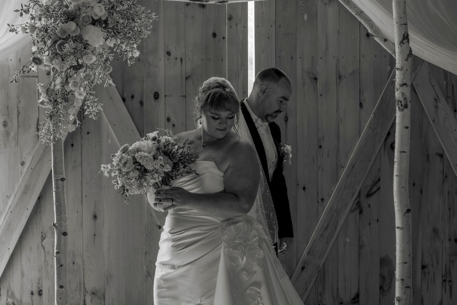 New England barn wedding in Pike New Hampshire photographed with emotional editorial style by Christopher Raspa Photography.