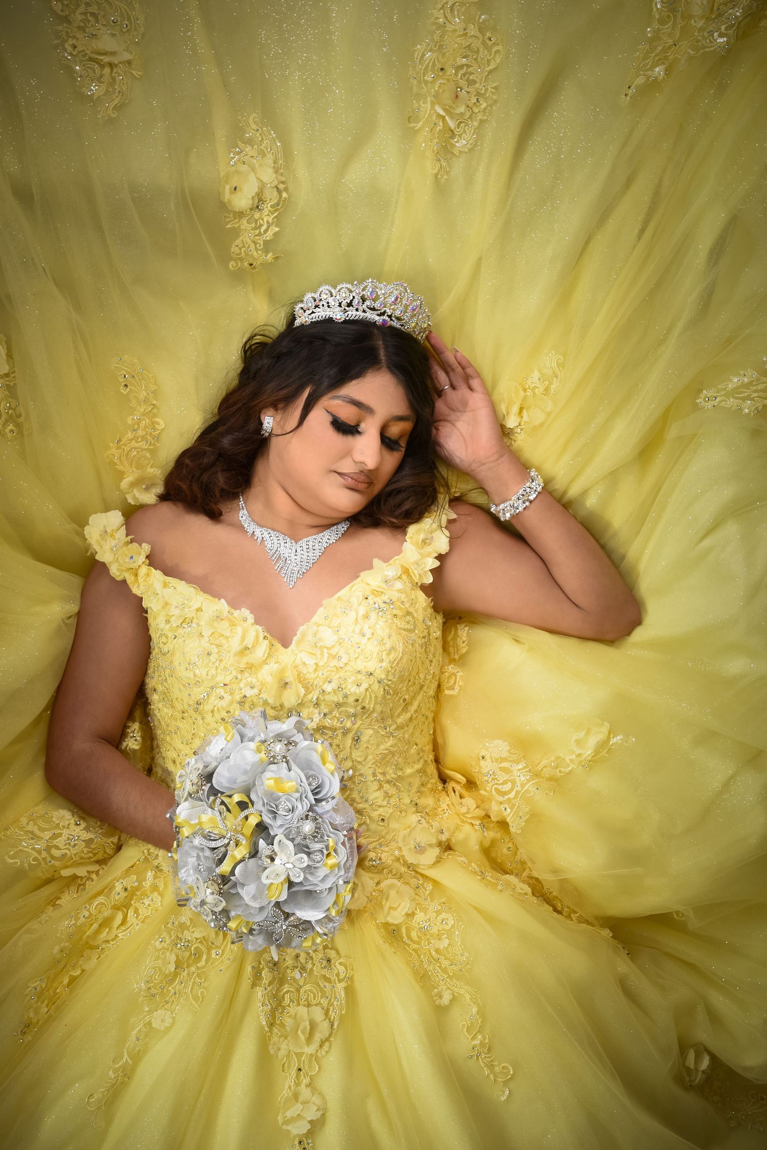 Beautiful Quinceañera portrait showcasing Briana's courage during Dream Quinceañera celebration in Dallas Fort Worth Texas area.