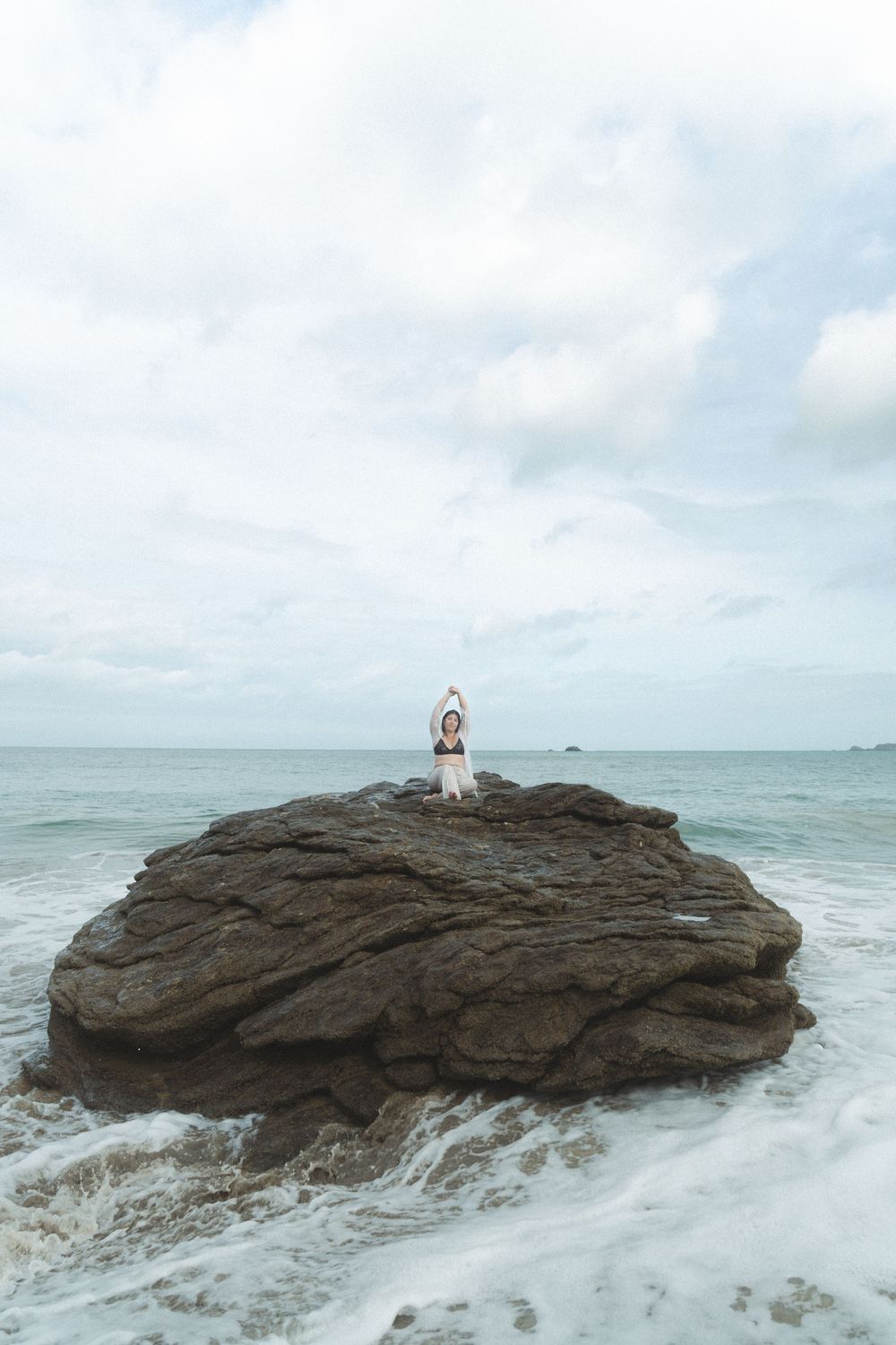 Séance photo portrait femme plage bretagne