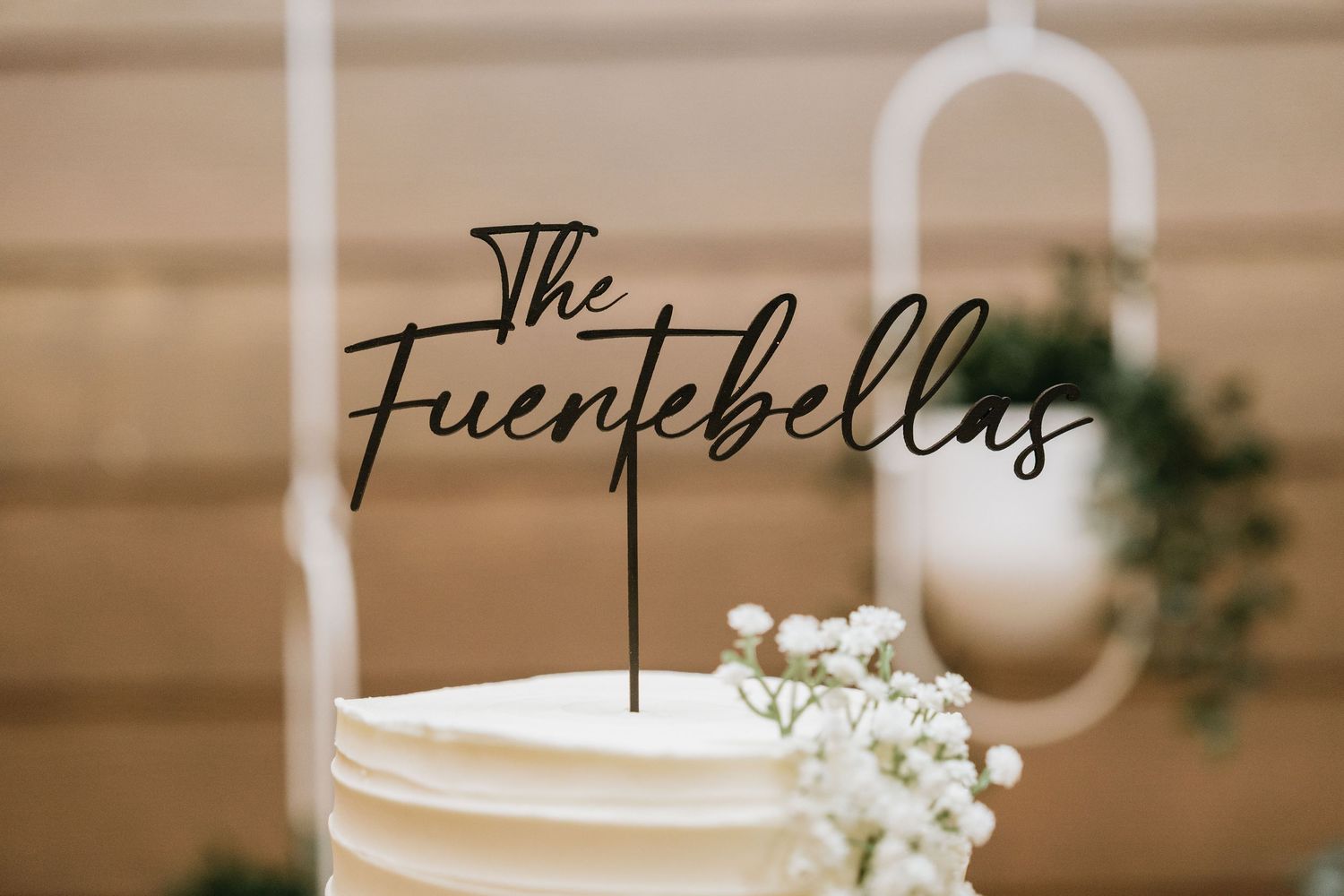 Personalized FuenteBella wedding cake topper