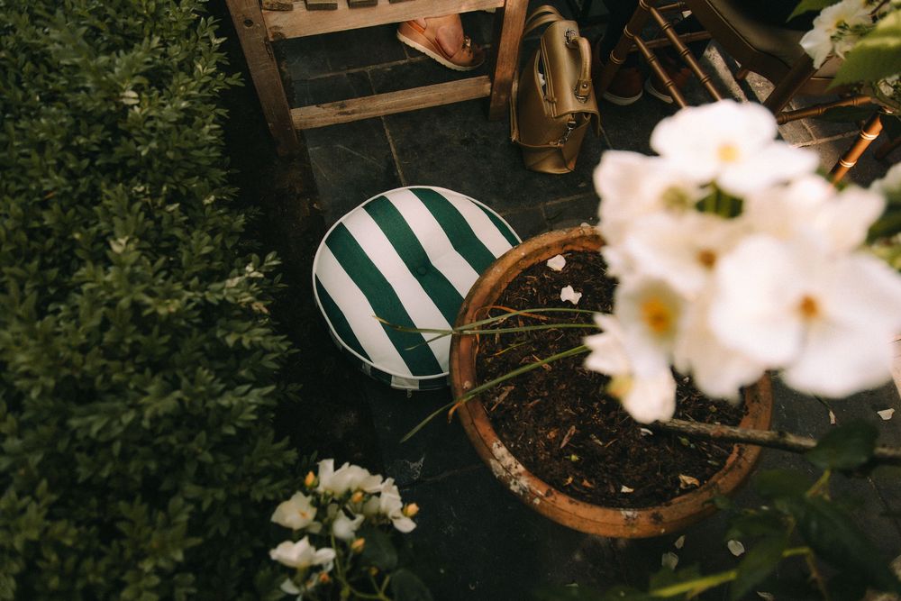 Detail van de tuinsetting tijdens een feest | Event