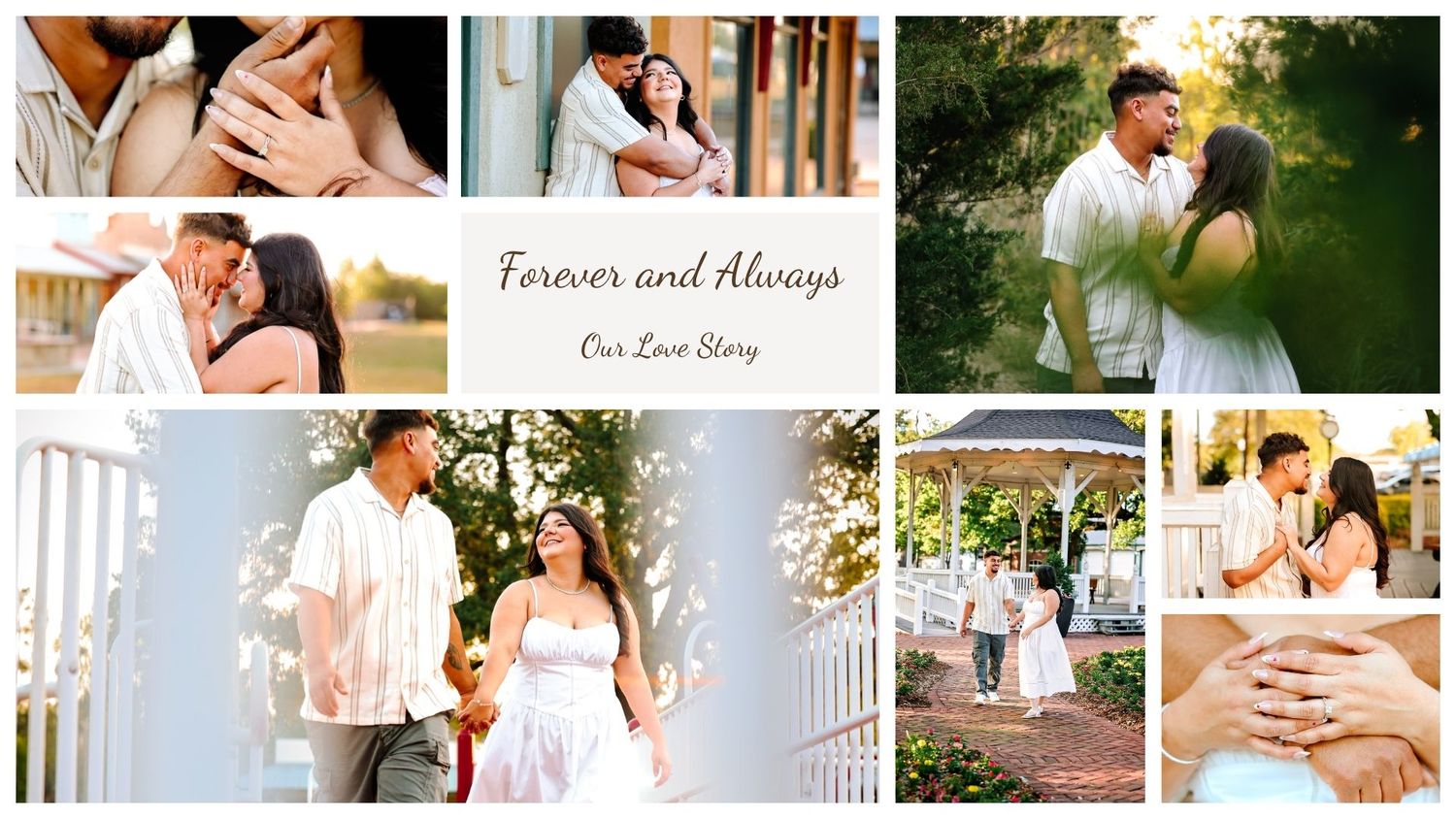 Wedding collage of bride and groom
