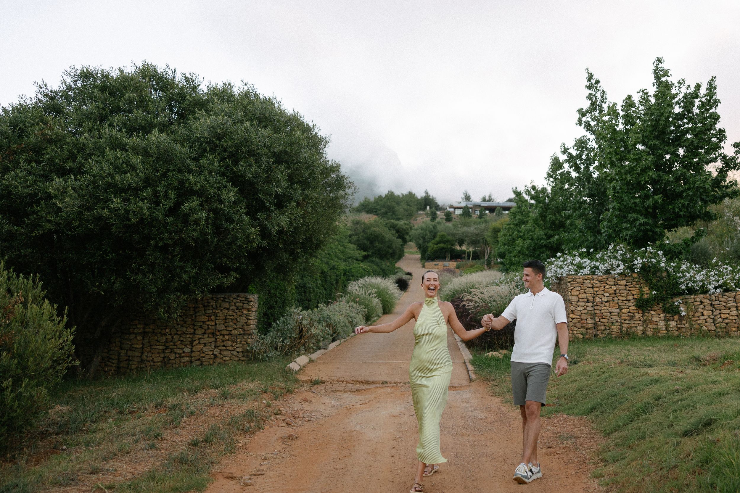 Leanne and Luke at De Zeven Guest Lodge proposal photos with Christene de Coning Photography in Stellenbosch, South Africa.