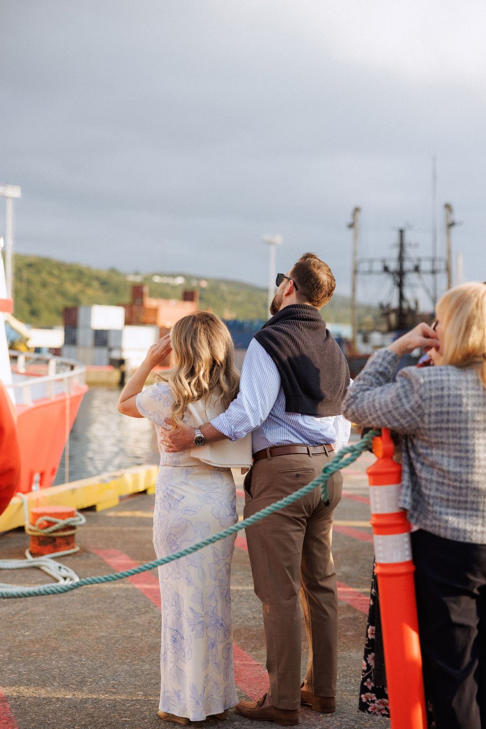 Wedding welcome party sailing along the coast of Newfoundland by documentary wedding photographer Kaitlyn Yvette