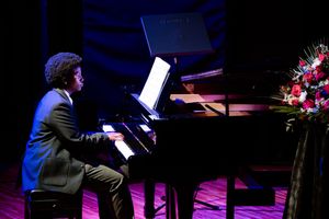 Young pianist performing live during the St Alban’s music recital in Pretoria.
