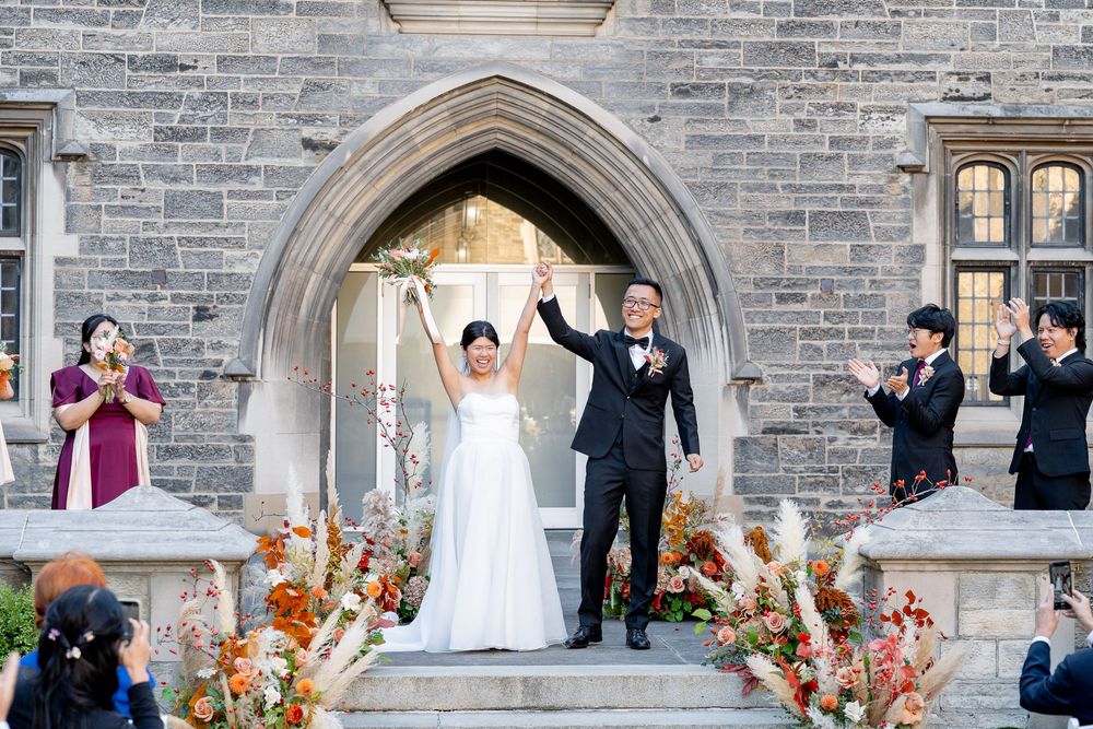 Hart House quad wedding ceremony photos