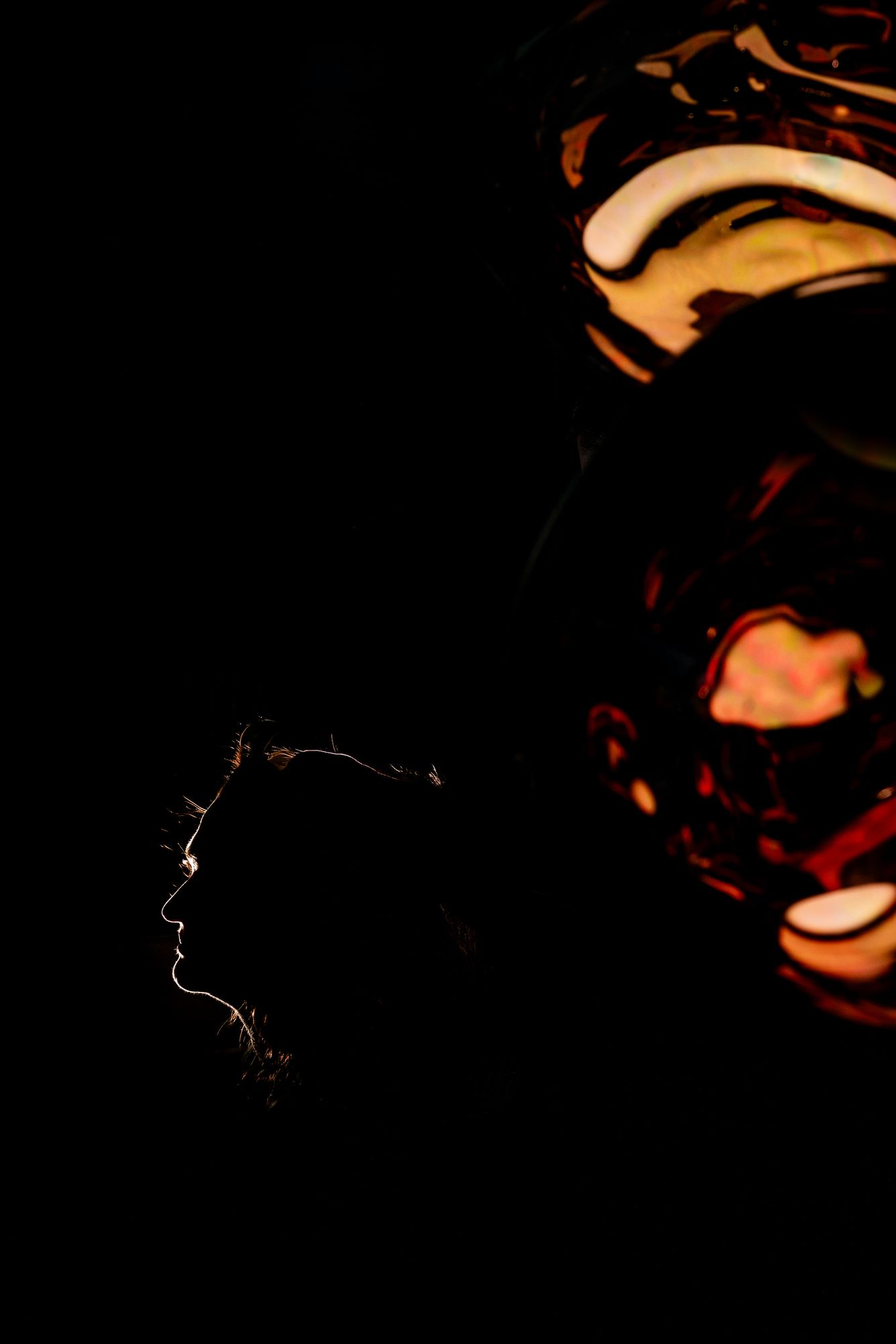 Artistiek silhouet van bruid in warm licht, tijdloos vastgelegd door huwelijksfotograaf Bart Boodts Photography.