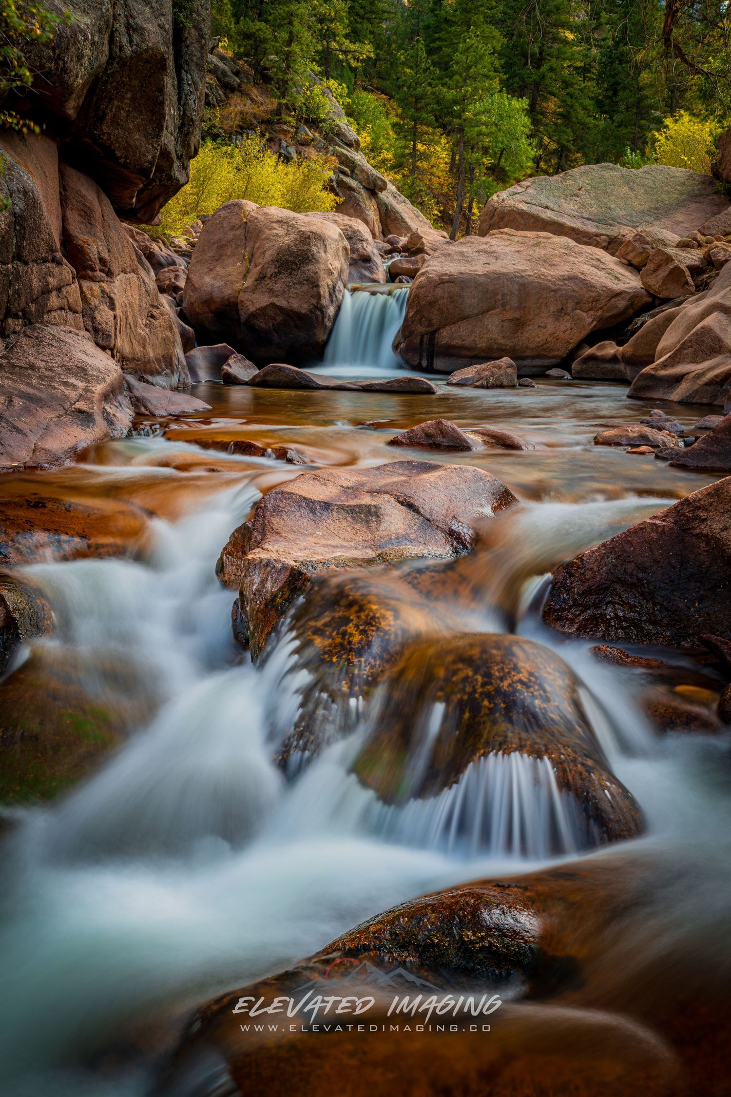 Colorado Foothills Canyon Autumn Waterfall landscape nature
