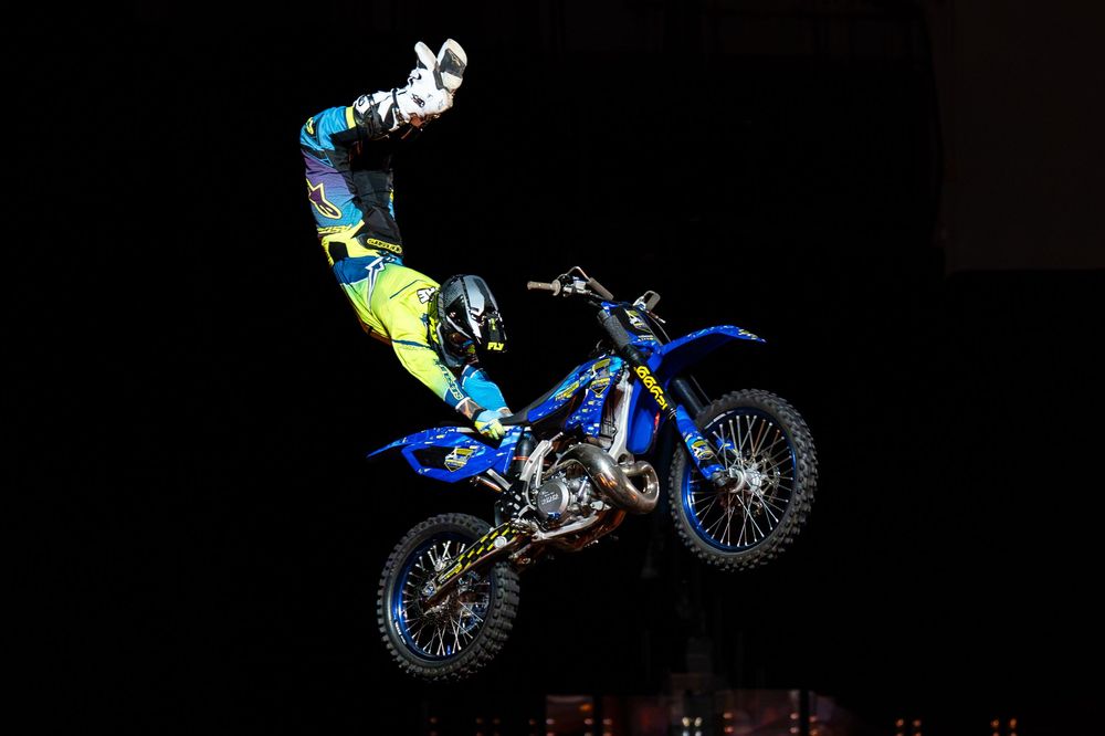 High in the air at Rod Laver Arena with Freestyle Kings melbourne