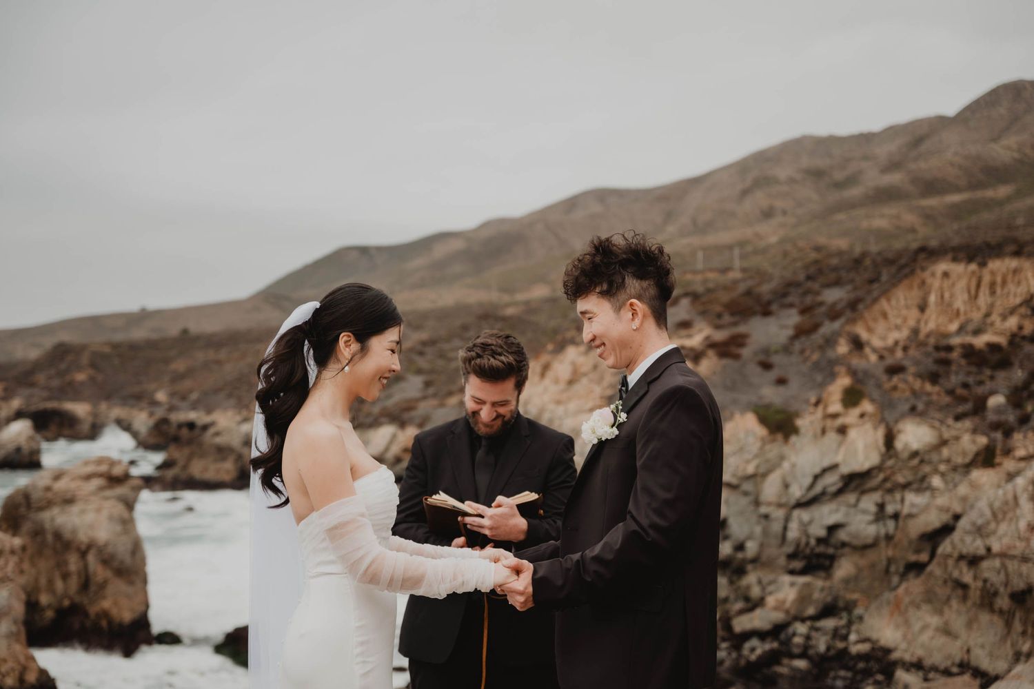 happy crying dad at his daughter's wedding