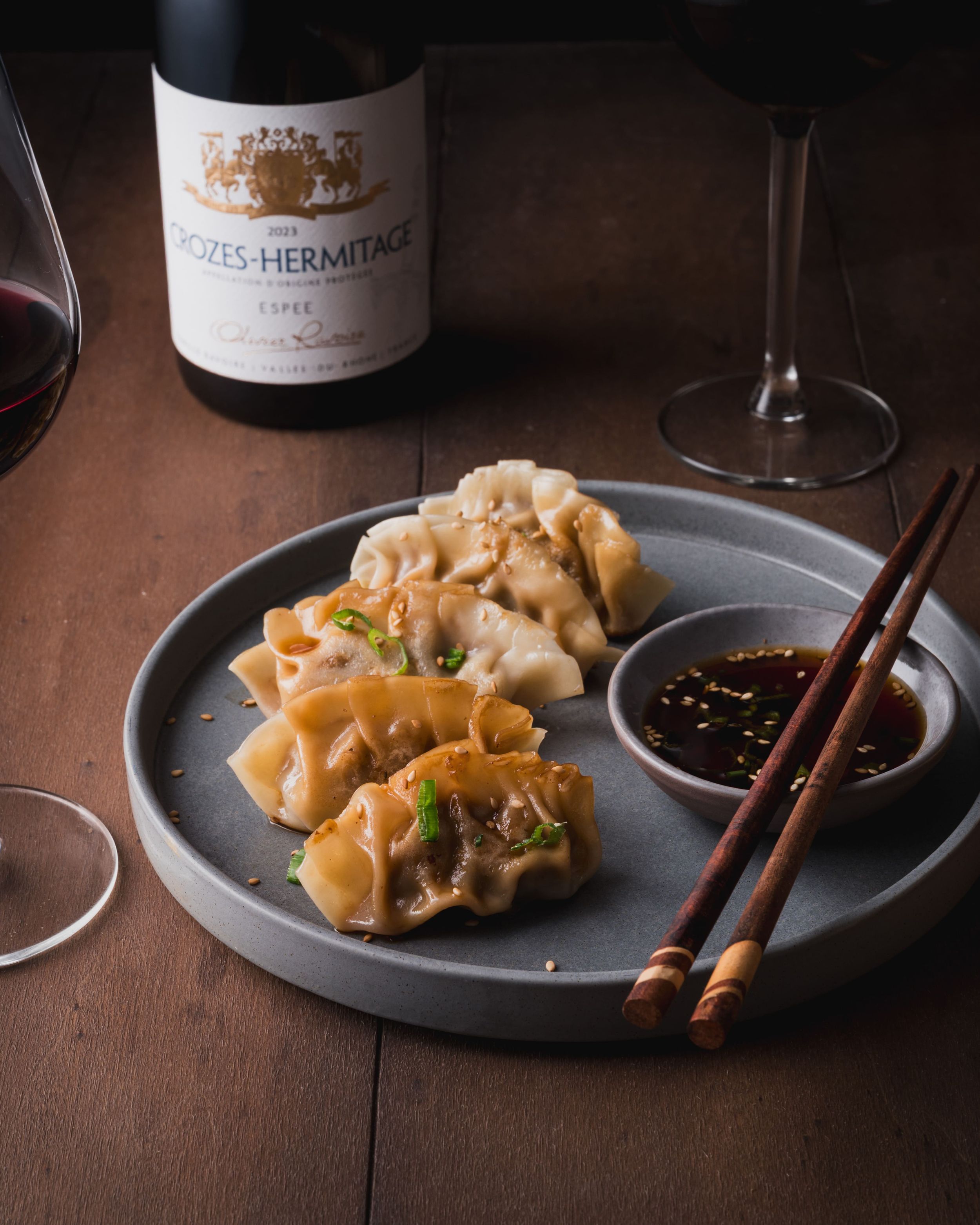 Extrait d'un shooting accord mets/vin pour le Vin Ravoire par la photographe culinaire Mélanie Rousselle