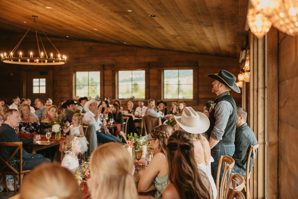 Reception time at Copper Rose Ranch in Paradise Valley captured by Livingston Wedding Photographer Sabrina Marie Photography