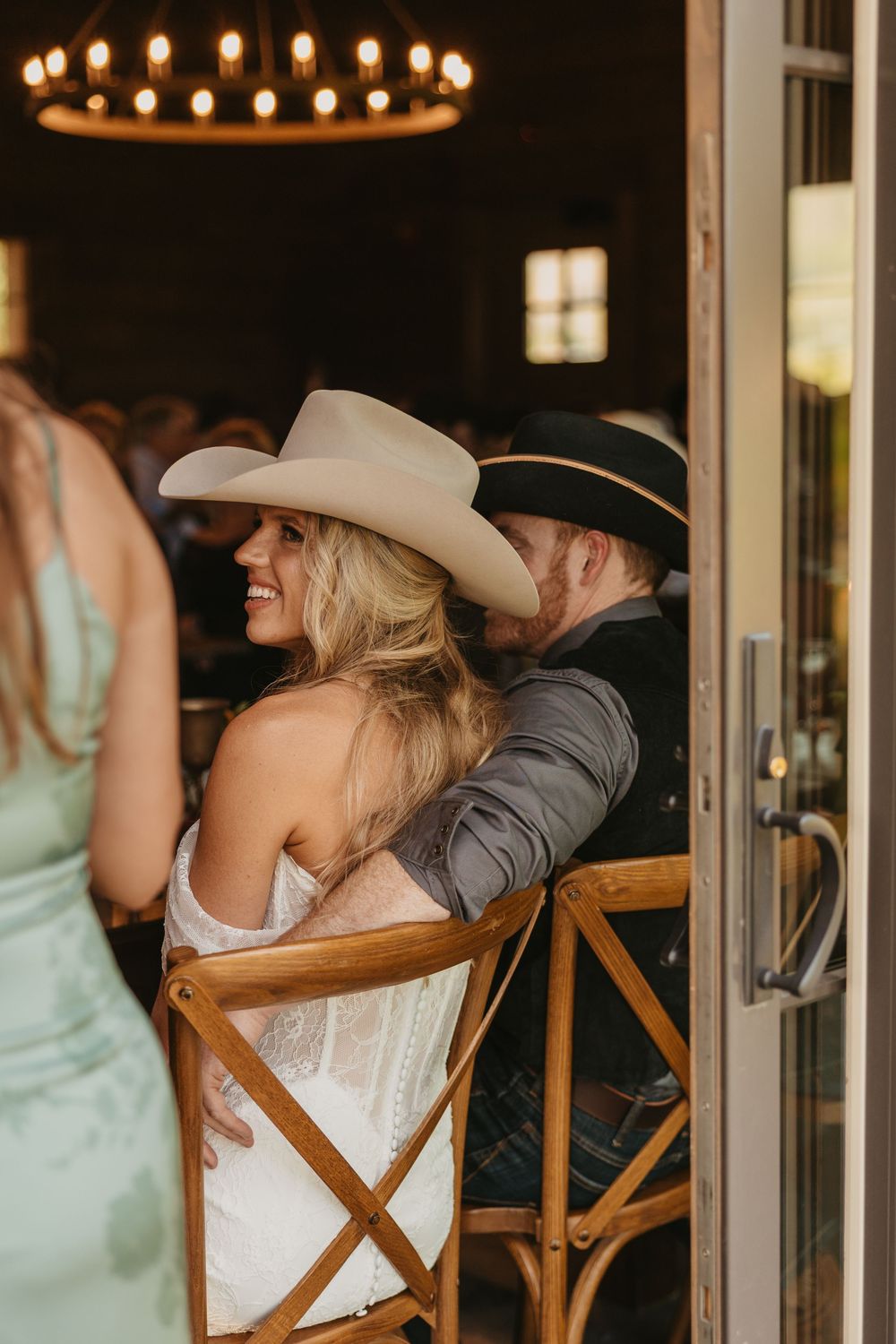 Reception time at Copper Rose Ranch in Paradise Valley captured by Pray, Montana Wedding Photographer Sabrina Marie Photography