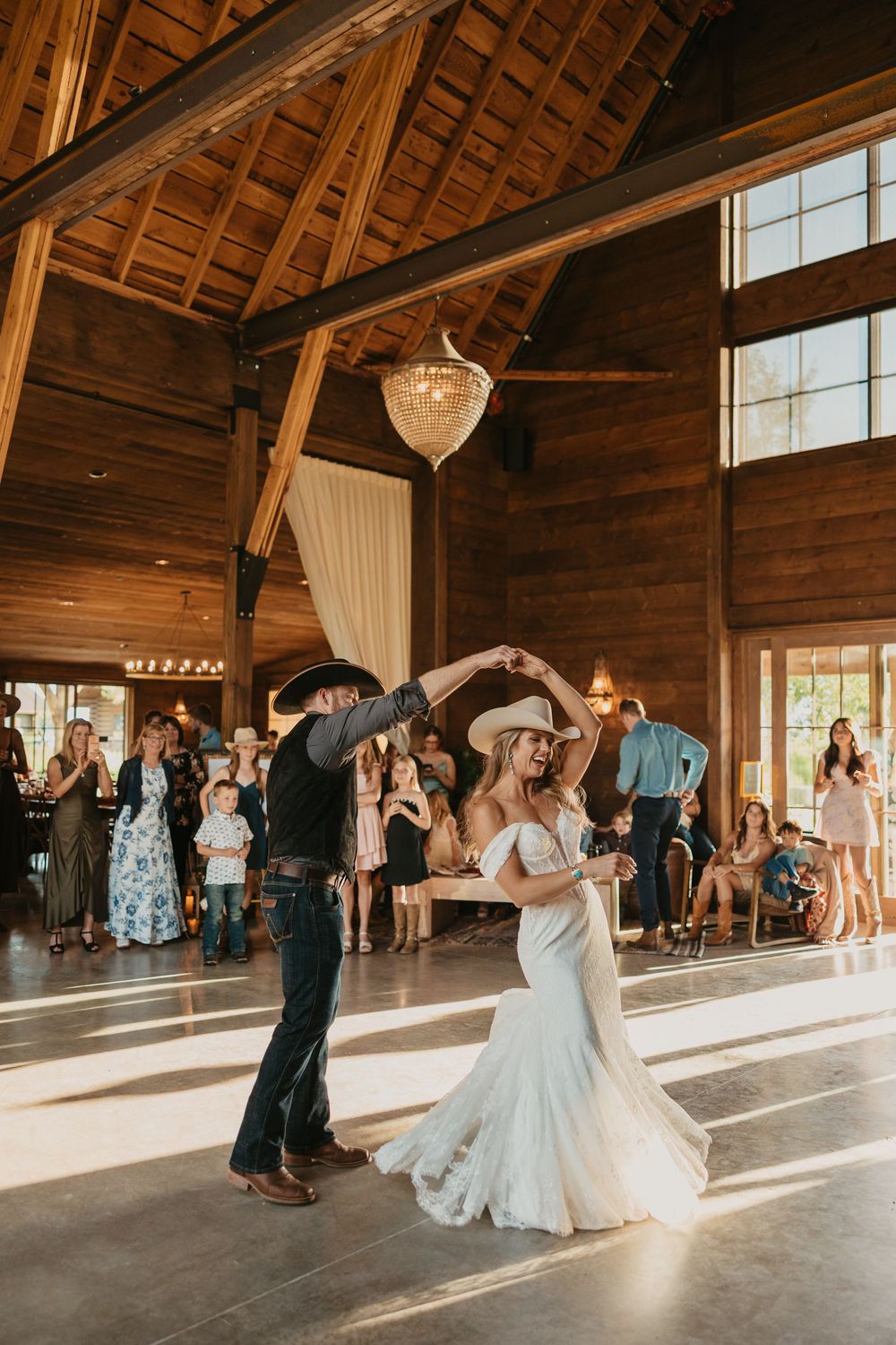 First Dance at Copper Rose Ranch in Paradise Valley captured by Pray, Montana Wedding Photographer Sabrina Marie Photography