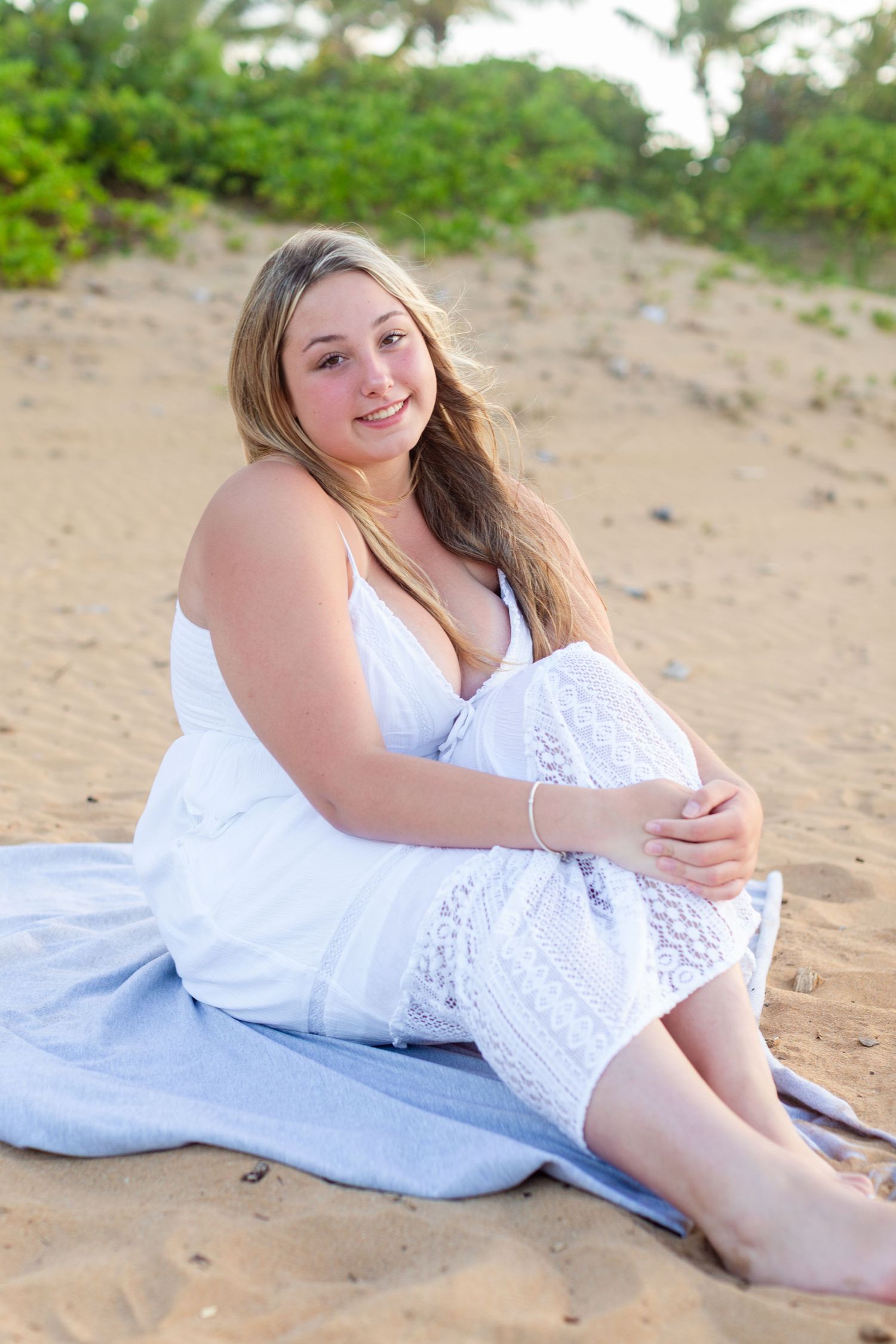 Senior pictures for a high school girl on the beach in Rio Grande, Puerto Rico.