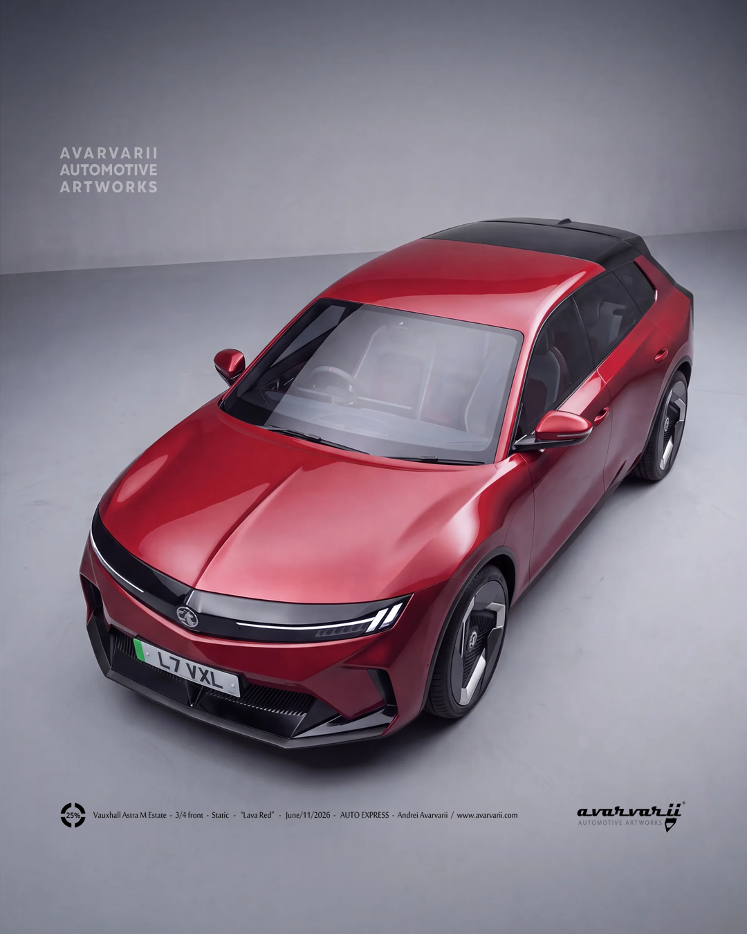 Skoda Peaq Next Gen electric SUV in vibrant lime green, showcased in a dynamic side profile shot by Avarvarii Automotive Artworks.