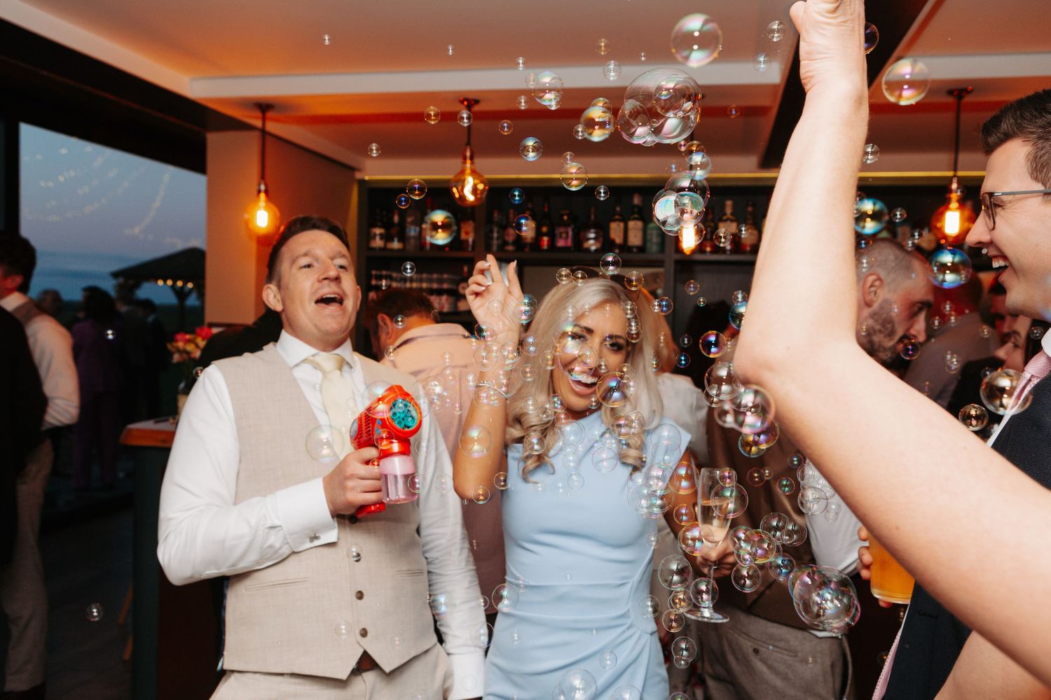 party time at Chalk Barn, Wiltshire