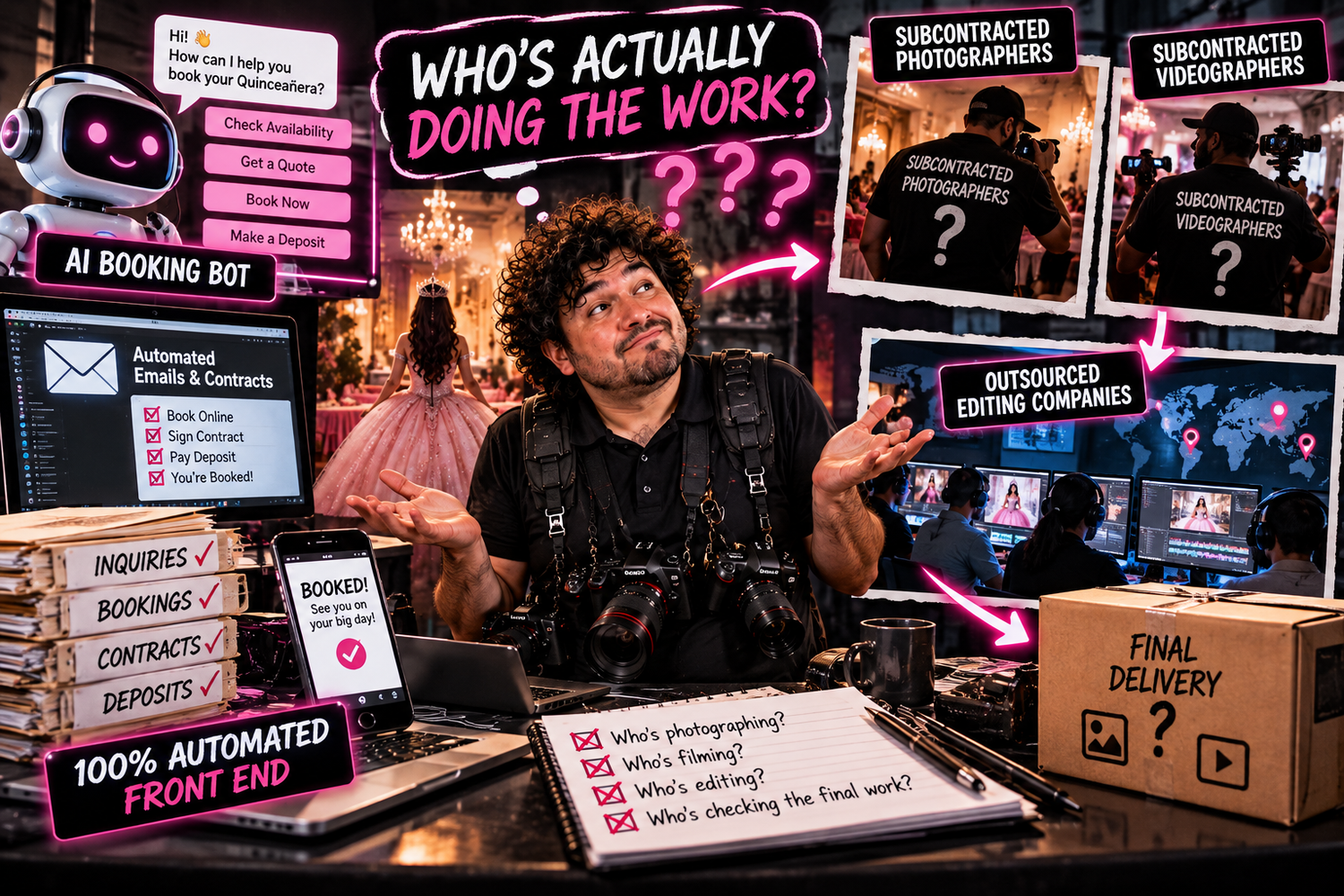 Dallas quince photographer portfolio red flags explaining why free styled photoshoots do not prove experience photographing full celebration
