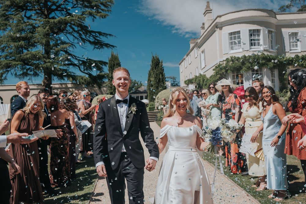 Confetti shot at Deer Park in Devon
