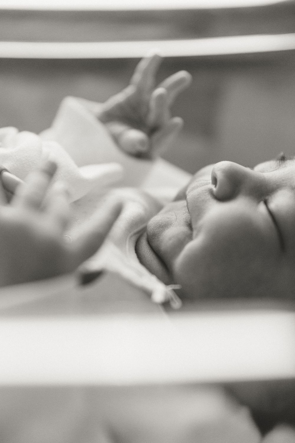 Details shots of new baby during First 48 session East Tx