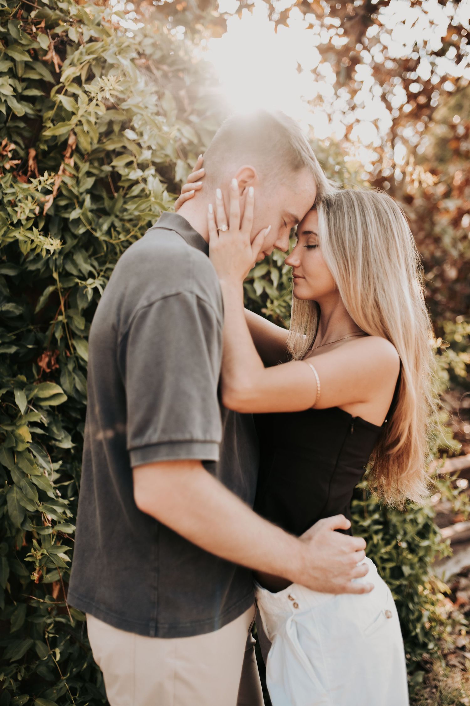 Groom-to-be getting down on one knee during a Denton proposal