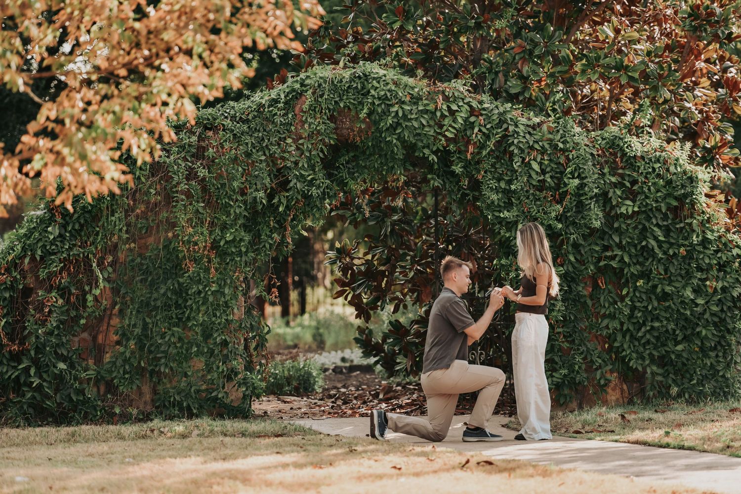 Romantic surprise engagement captured in Denton Texas