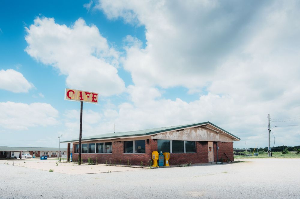 Derelict Cafe. Route 66, Oklahoma.