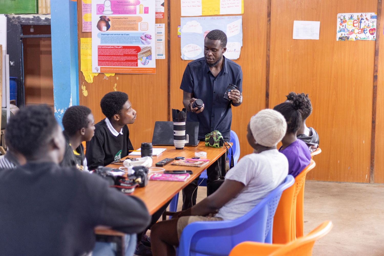 kennedy amungoi conducting training