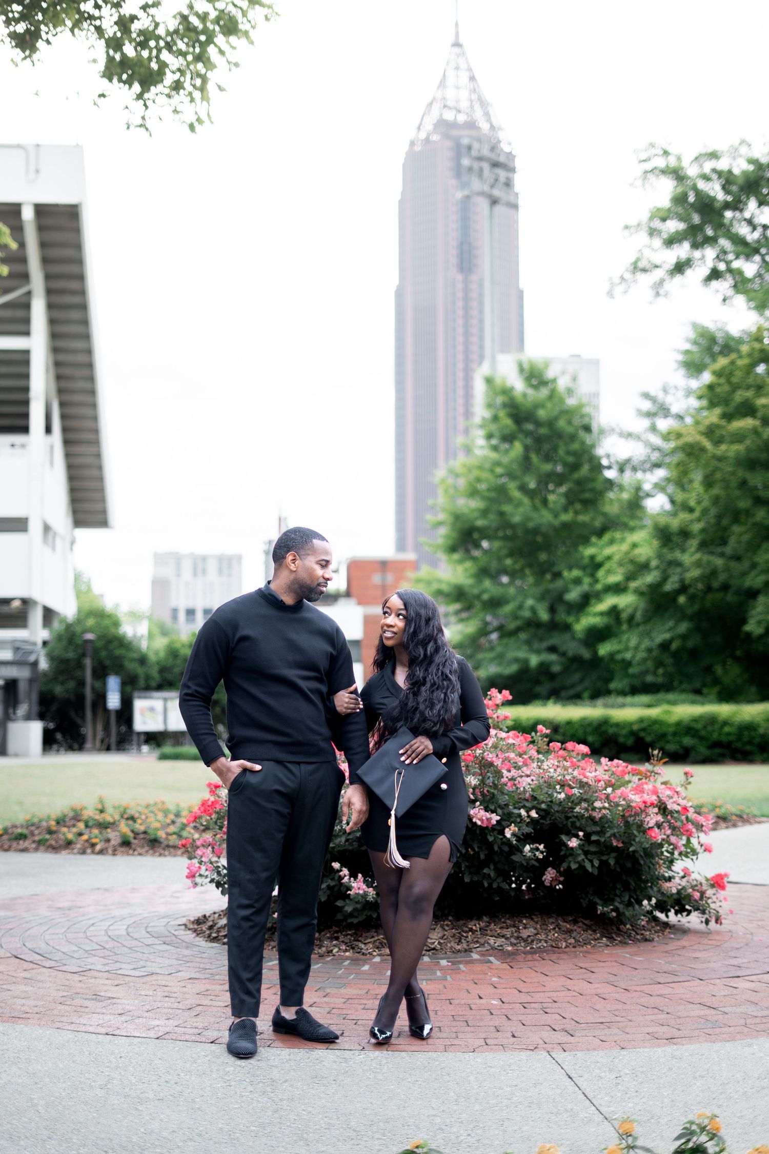 Tech Tower graduation portrait Atlanta photographer