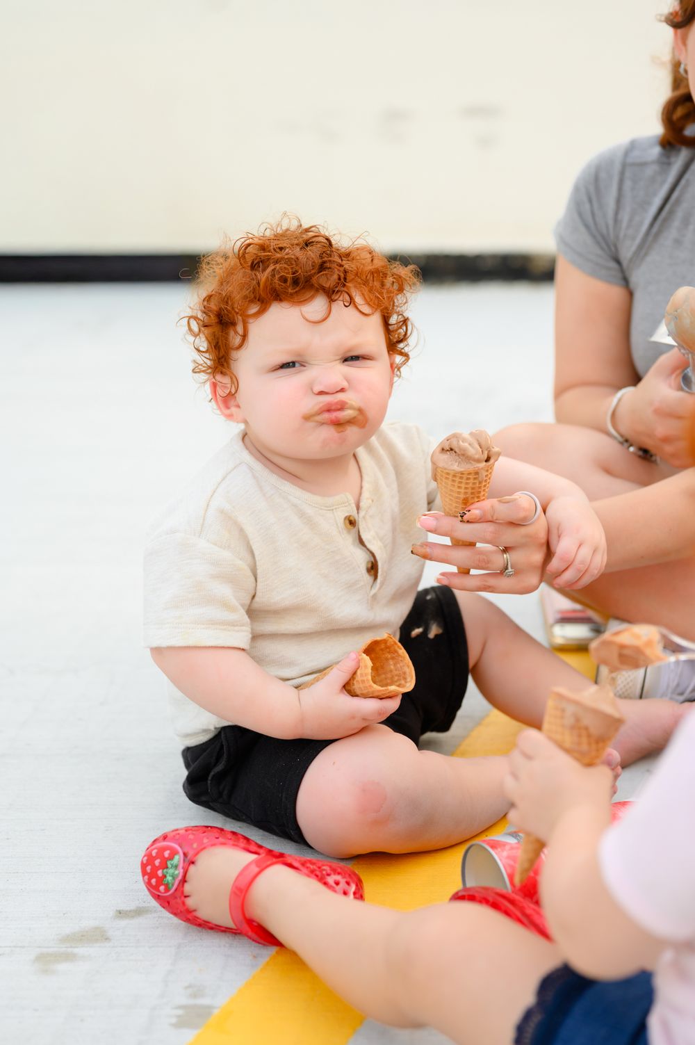 Lifestyle motherhood session in Lynchburg, Virginia capturing genuine hugs, laughter, and connection.