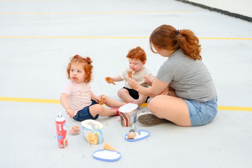 Lifestyle motherhood session in Lynchburg, Virginia capturing genuine hugs, laughter, and connection.
