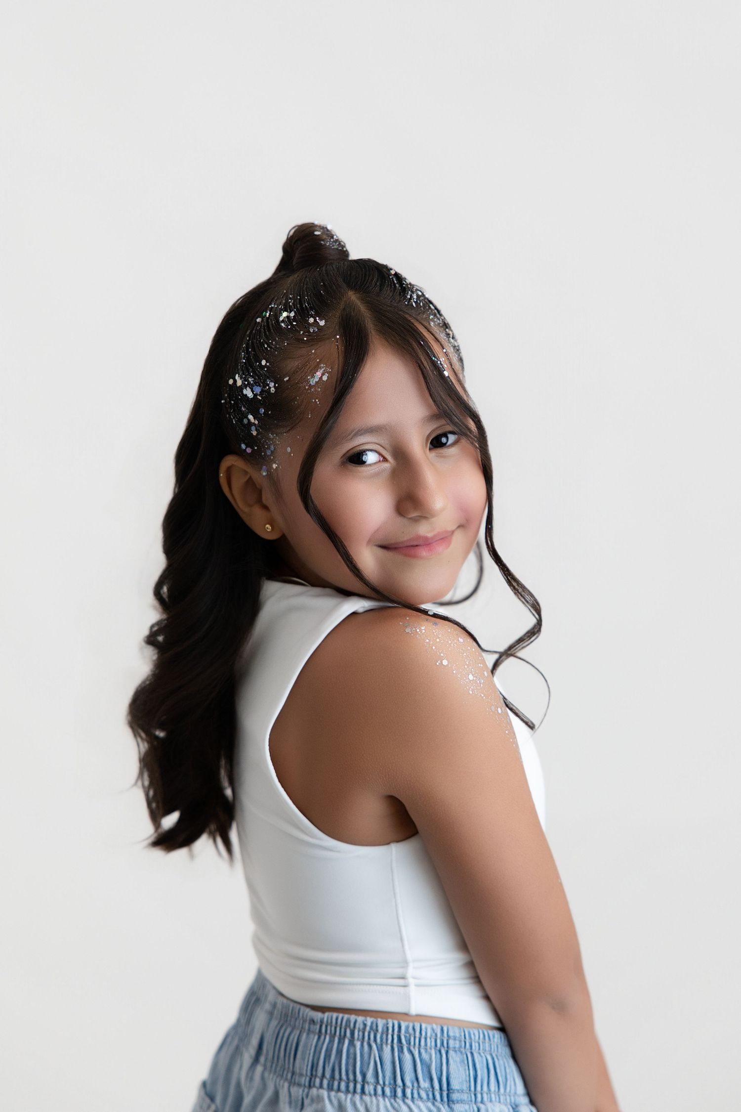 Eight year old girl portrait session Nashville milestone photographer