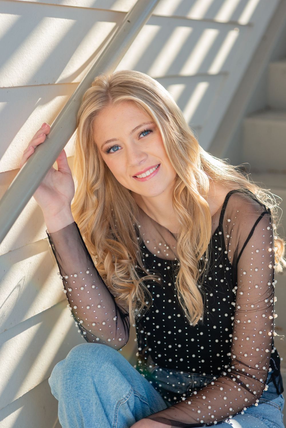 High school senior portrait in urban setting